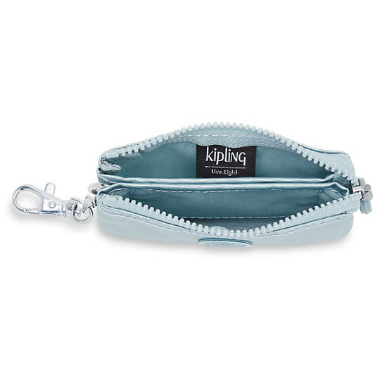 Sacs Kipling Creativity Mini Metallic Pouch Keychain Aqua | FR 1116MQ